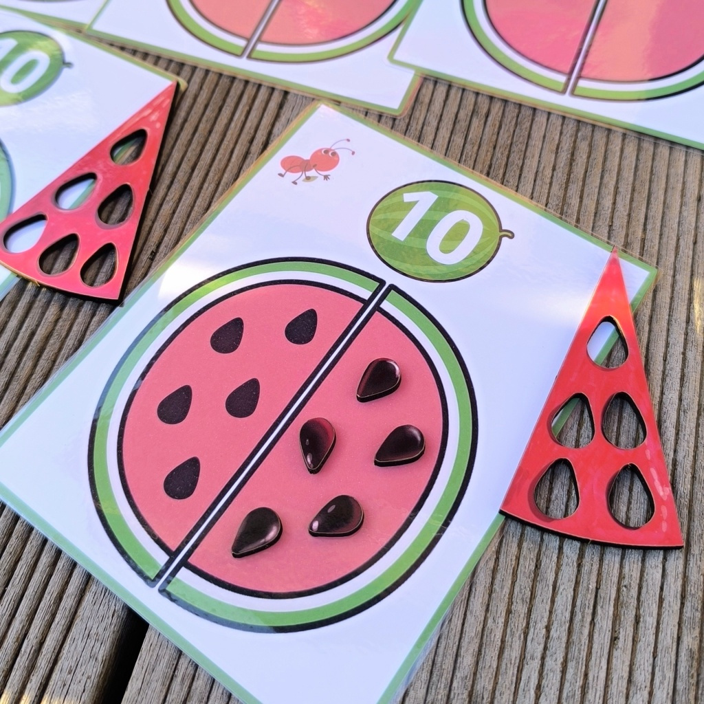 Aktivity letní pro děti meloun první počítání semínek-2